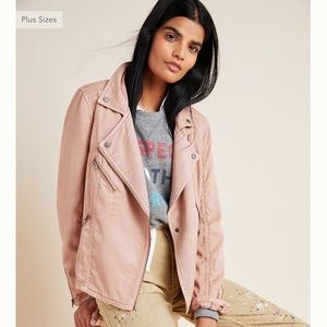 Anthropologie Marrakech Pink Moto jacket
